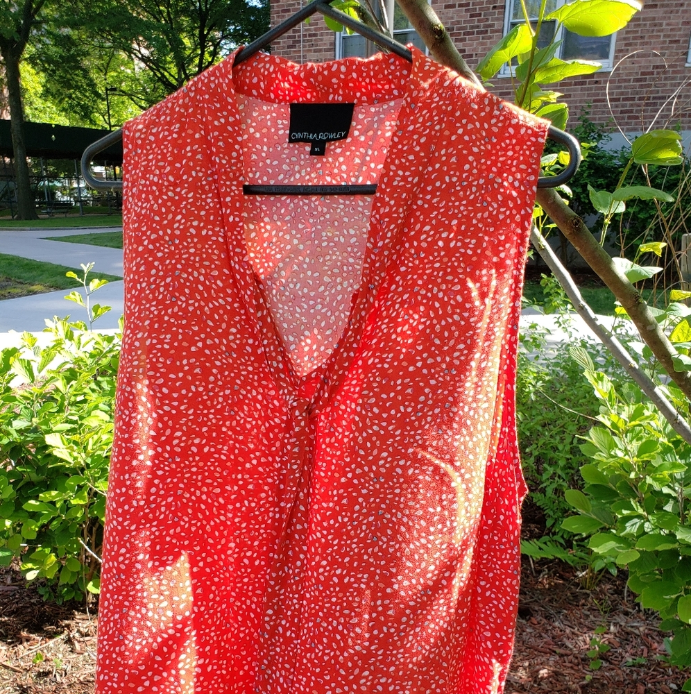 Cynthia Rowley tie blouse